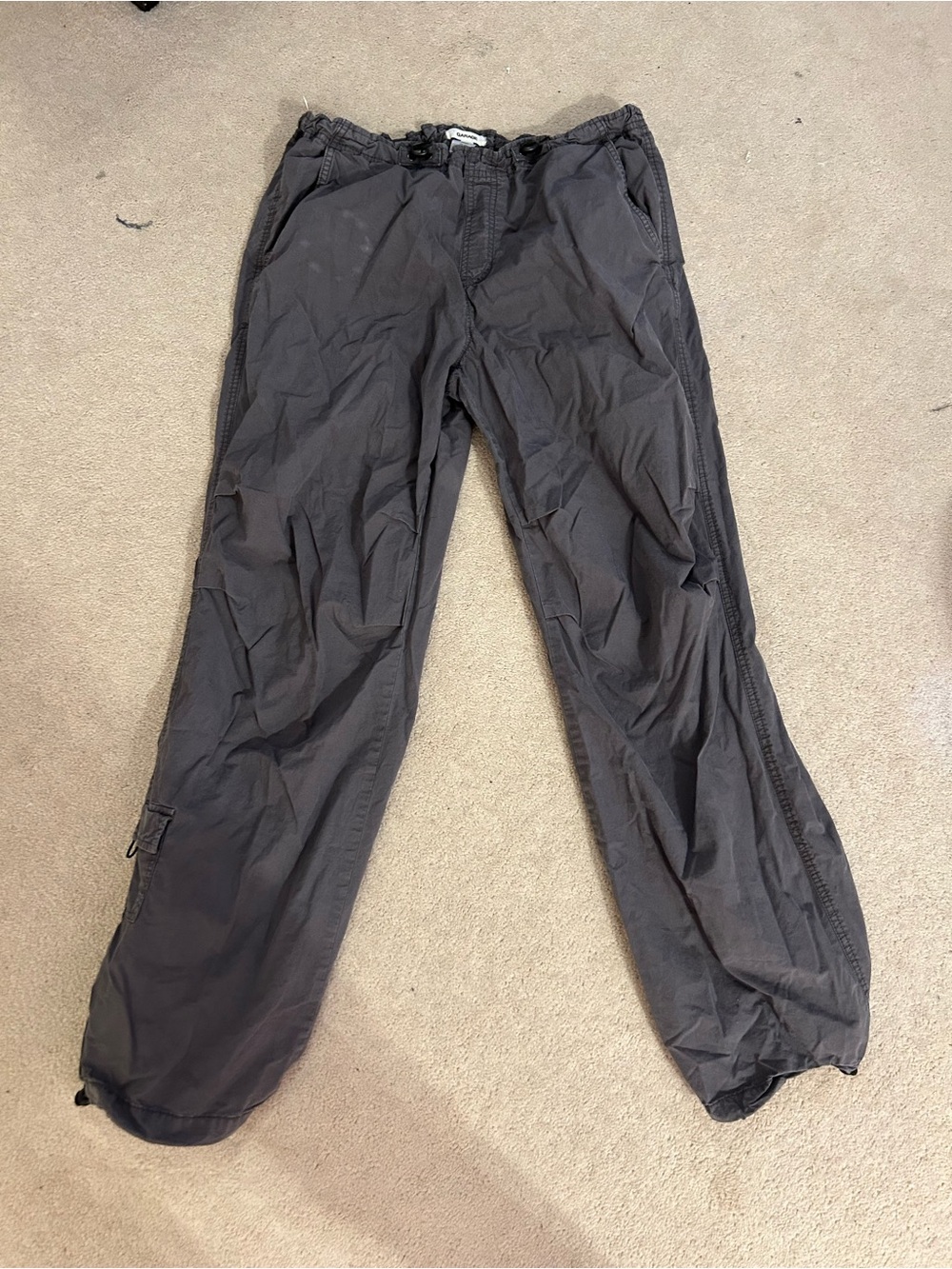 garage cargo parachute pants